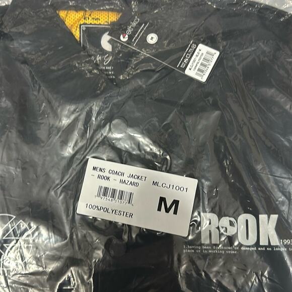 Ethika Men’s Lightweight Rook Hazard Black Coach Jacket NWT Size M - Picture 4 of 5